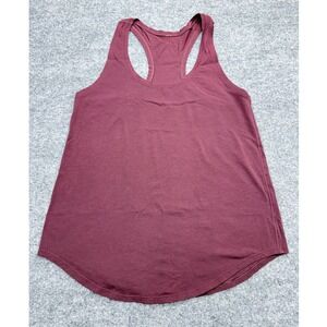 Lululemon Love Tank Top Burgundy Maroon Racerback Curved Hem Womens Size 6
